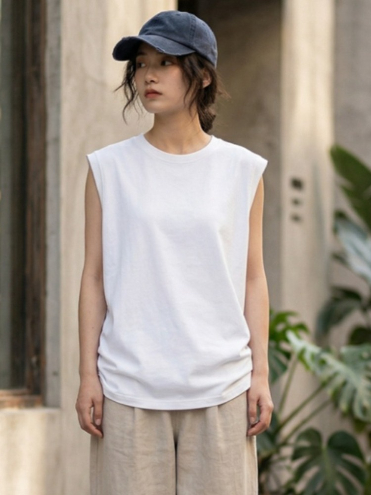 Tank Top Ribbed - قميص نسائي صيفي 2026 بدون أكمام
