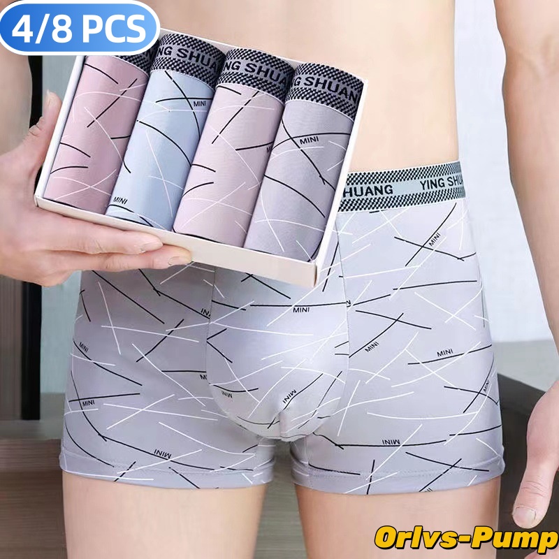Multi Pack Underwear - 4 قطعة/الوحدة 2XL-4XL الرجال سراويل مخطط