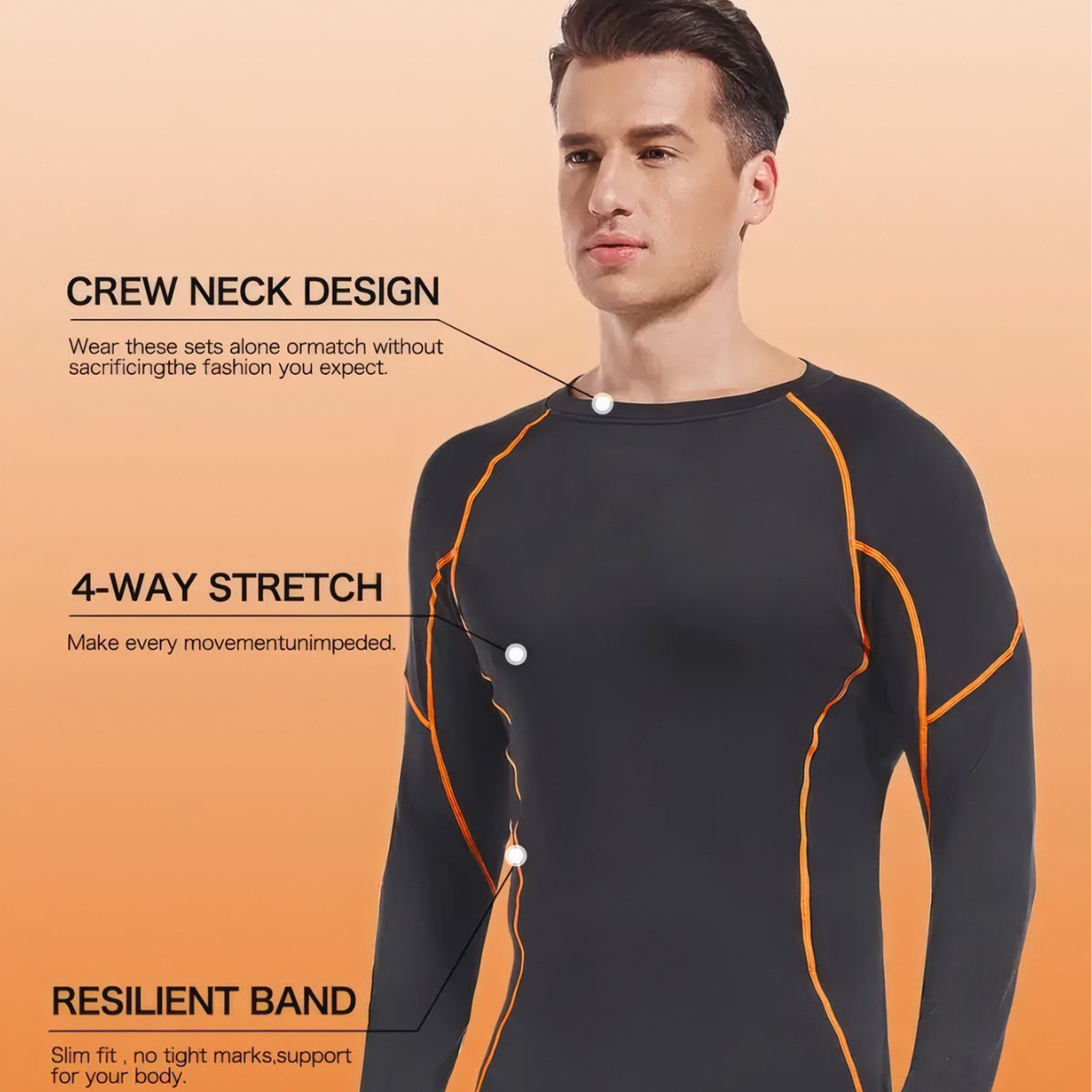 طقم رياضي شتوي رجالي من قطعتين - مراجعة Compression Long Pant وسعره