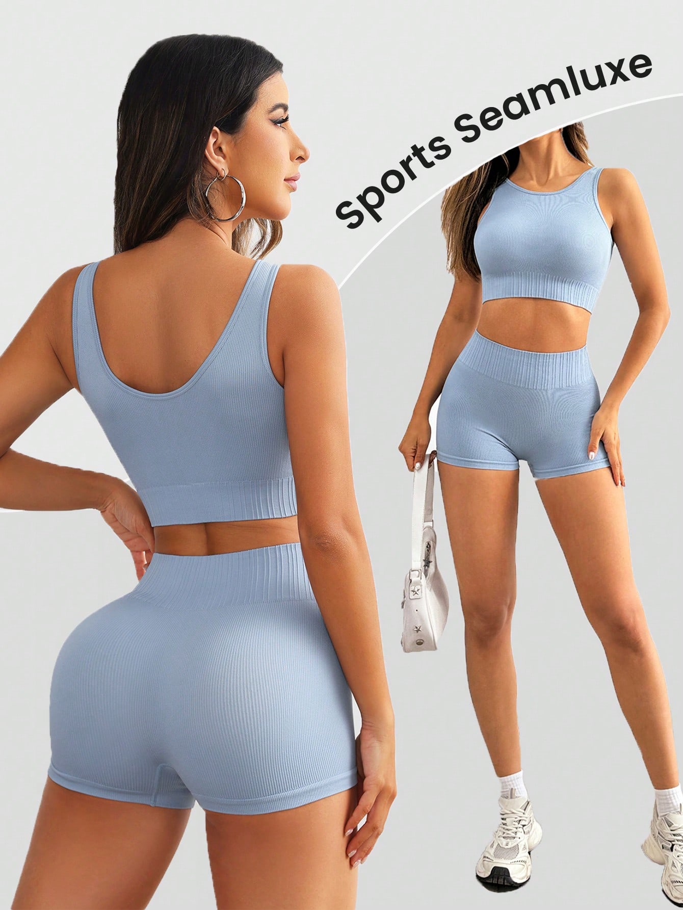 طقم يوجا نسائي بدون خياطة مضلع - مراجعة Tank Top Ribbed وسعره